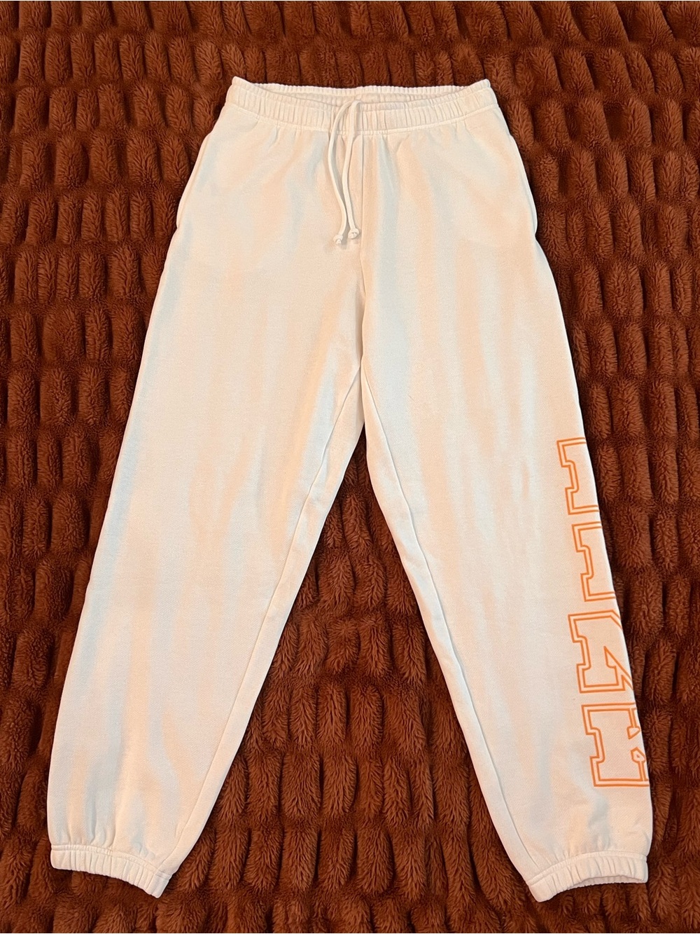 Brand New!! PINK Victoria's Secret White Joggers…never worn.